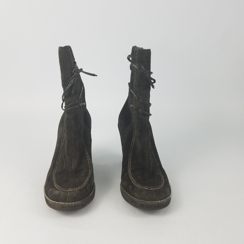 Franco Sarto Ema Womens Wedge Faux Suede Boot - Picture 4 of 8